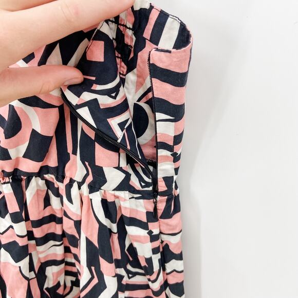 La DoubleJ Dress Mini Pink Black Tiered Summer Smocked Swing Medium - Picture 9 of 15